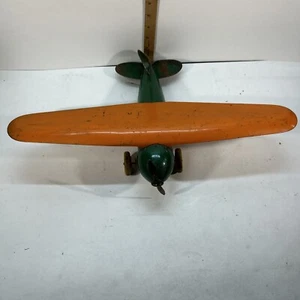 Vintage Wyandotte Lockheed Vega Pressed Steel Airplane - Picture 1 of 5