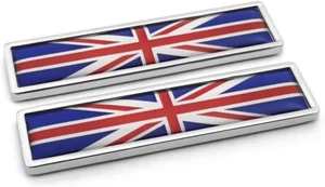 X 2 Pegatinas Coche Union Jack Insignia Calcomanía 3D Metal Inglaterra Coche Moto Furgoneta - Imagen 1 de 8