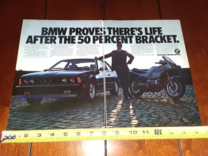 BMW 635CSi - K100 RS 1985 ORIGINAL 2 SEITEN ANZEIGE - Bild 1 von 12