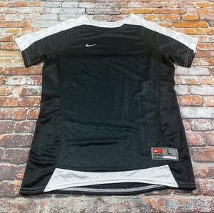 Nike Shirt Youth L Pullover Black White Athletic Performance Active Tee Boys - Picture 1 of 9