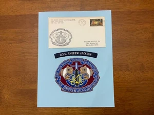 Ballistic Missile Submarine Patch Tab First Day Cover FDC USS Andrew Jackson - Picture 1 of 5