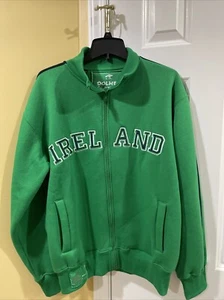 H.Q. Ireland Dolmen Clothing Ireland Track Jacket Full Zip Large Green EUC - Picture 1 of 14