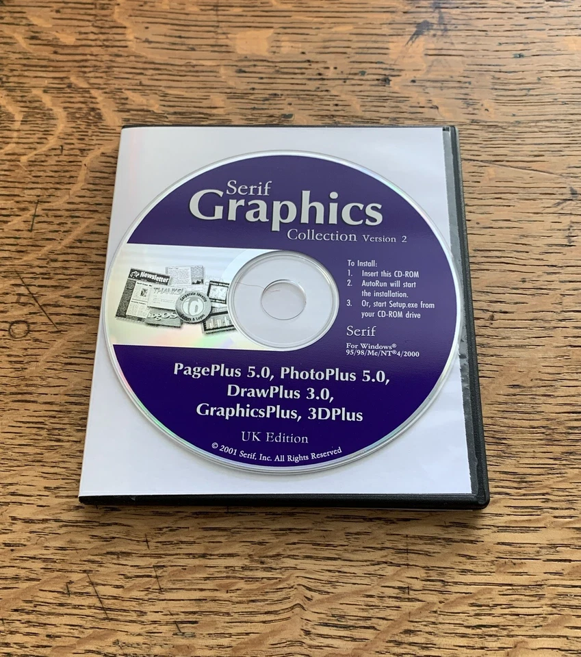 Serif Graphics Collection (Version 2) * 5-in-1 CD-ROM * 2001 **UNTESTED** - Image 1 of 1