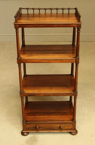 A George IV Rosewood four-tier Whatnot Cover