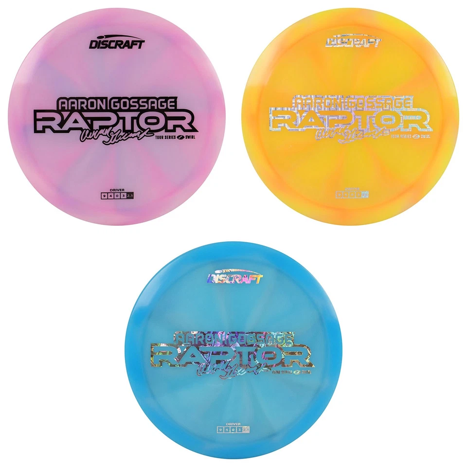 Discraft Disc Golf Aaron Gossage 2025 Tour Series Z Swirl Raptor Driver 9/4/0/3 - Image 1 of 1