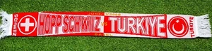 SCHWEIZ SUISSE Türkei Schal FAN Switzerland + NEU + EM Scarf Echarpe Sammler - Picture 1 of 1