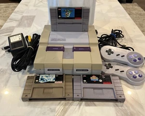 Super Nintendo SNES Console Complete with Original Controller Super Mario World - Picture 1 of 17