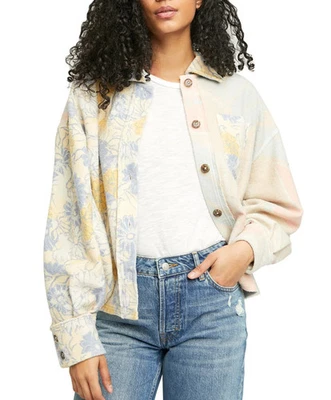 Jaqueta camisa kiwi feminina Free People combo marfim GG - Imagem 1 de 4
