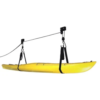 RAD SPORTZ Kayak Hoist Lift Garage Storage Canoe Hoists 125lb Capacity Mounting Brackets