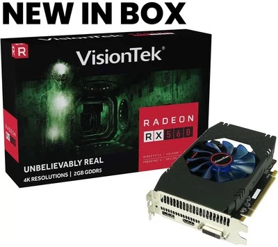 NEW VisionTek RX 560 Overclocked 2GB GDDR5 900962 RX5602G Graphics Video Card - Image 1 of 4