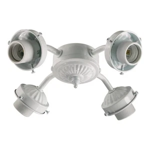 Quorum International 2444-CFL White 4 Bulb Fluorescent Fan Light Kit - Picture 1 of 1