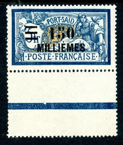 Colonias Francesas en Egipto 1921 Puerto Said 150m/5Fr Azul Sc #80 Como Nuevo L925 - Imagen 1 de 6