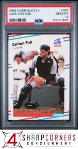 1988 FLEER GLOSSY #397 CARLTON FISK WHITE SOX HOF PSA 10 - Picture 1 of 3