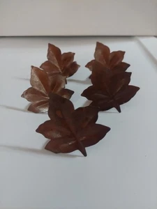 Braun Metall Blatt Serviettenringe (5er Set) - Bild 1 von 3