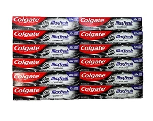 12x Colgate MaxFresh Charcoal Mint mit aufhellender Zahnpasta erfrischt den Atem 1,9oz - Bild 1 von 1