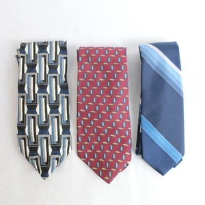 Lot of 3 Pre-Owned Ties for Crafts DIY Fabric Use - Unique Patterns - Picture 1 of 5
