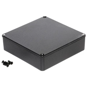 Hammond Diecast Enclosure Black (120 x 120 x 34mm) 1590QBK - Picture 1 of 2