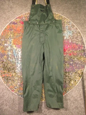 Viking Journeyman Rain Wear Bib Pants Mens M Green Nylon Removable Front - Image 1 of 4