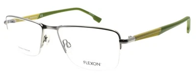 Flexon E1127 040 Men's Glasses Half-rim Matte Silver 53-17-145 Flexible Titanium - Image 1 of 3