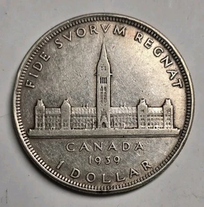1939 Canada dollaro argento KM# 38 VF - Foto 1 di 2