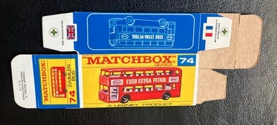 Matchbox #74c Daimler Bus Red ‘68-‘70 Type F Repro Box - Image 1 of 2