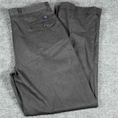 复古 Y2K 80 年代 90 年代 Dockers 经典正装裤 36x34 平前打褶裤 — 第 1/4 张图片