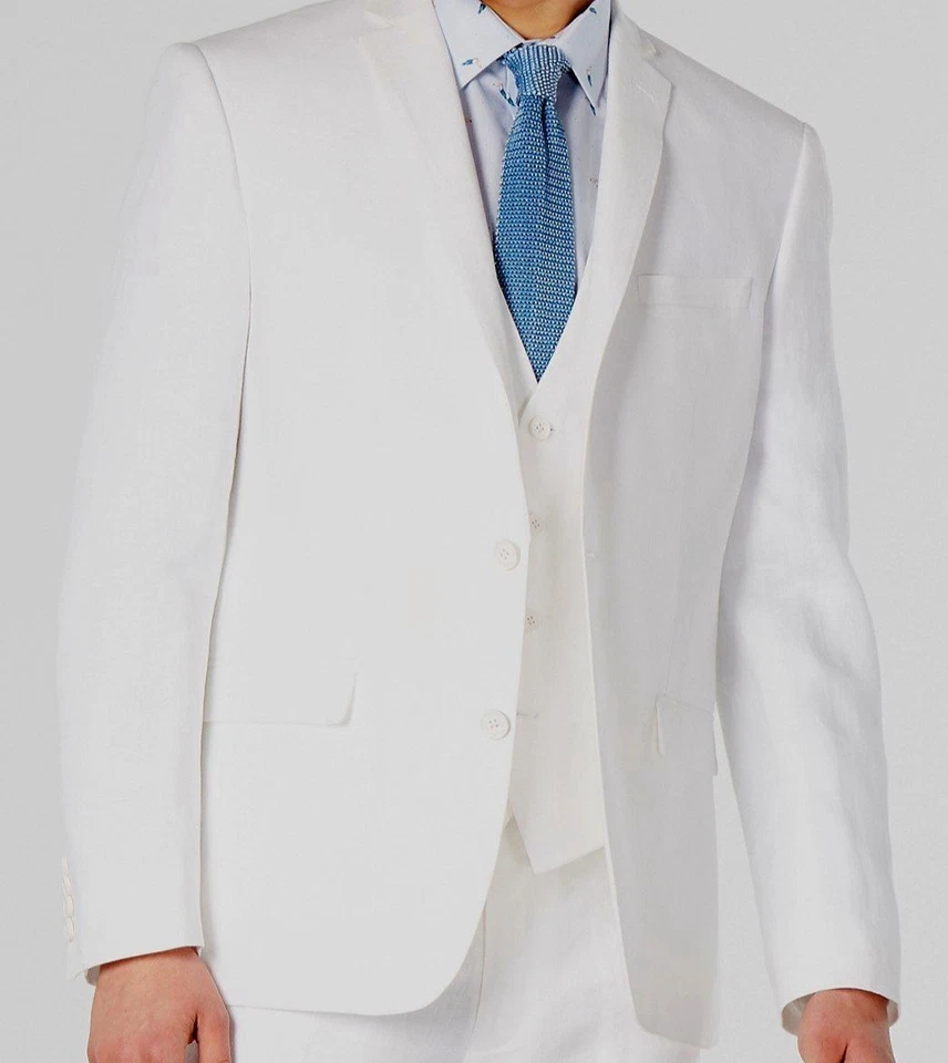 Bar III Men's 42s White Slim Fit 2 Button Suit Jacket Sport Coat Blazer