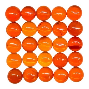 25 Pcs Natural Orange Opal 5.8mm Round Cabochon Top Quality Loose Gemstones Lot - Picture 1 of 7