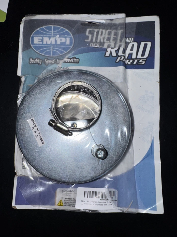 EMPI 9044 3" Alto, Cromo Purificador de Aire STOCK CARB 2" Cuello, con Elemento GASA, Dune B Foto 1 de 1