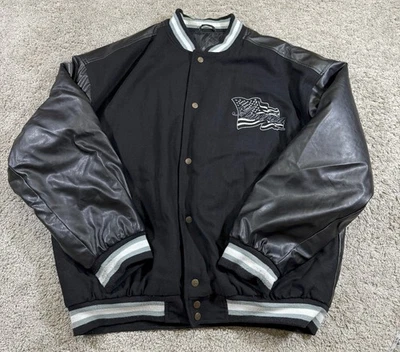 Vtg Steve & Barrys  Embroidered America Bikercore Grunge Skater Bomber Jacket XL - Image 1 of 4