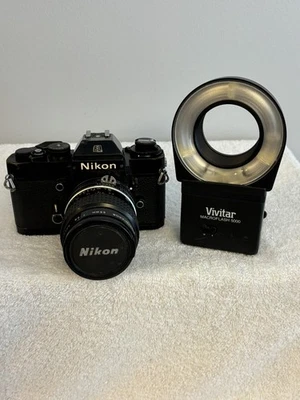 Cámara Nikon EL2 35 mm película SLR Micro-Nikkor con lente de 55 mm Foto 1 de 4