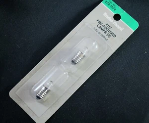 #112 Pre-Focused 2x Lamps 1.2V 250mm E10 screw base RadioShack 272-1174 - Picture 1 of 4
