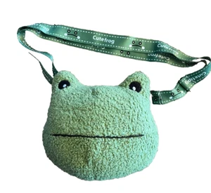 Frog Animal Purse Removable Adjustable Strap Zipper Closure Plush Child or Teen - Picture 1 of 6
