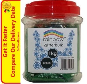 NUEVO VERDE BRILLO FINO A GRANEL 1 KG EN FRASCO ARCO IRIS - CORREO GRATUITO - Imagen 1 de 4