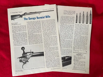 Rifle Savage Varmint modelo 112-V 1975 vintage impreso anuncio revista artículo Foto 1 de 4