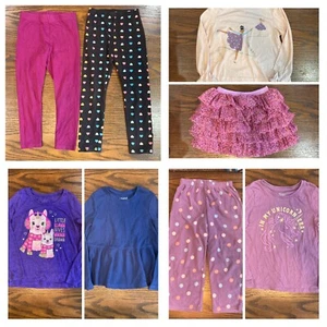 LESEN Mädchen Größe 5T riesiges Bekleidungspaket Herbst Winter Frühling Leggings Shirts Schlafanzüge - Bild 1 von 24