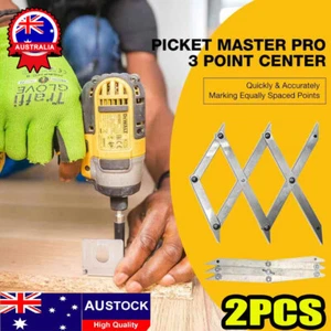 2PC Picket Master Pro 3 Point Center Finder Positioning Tool for Precise Measure - Picture 1 of 12