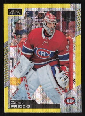2020-21 O-Pee-Chee Platinum #9 Carey Price Neon Yellow Surge Card TCCCX - Image 1 of 2