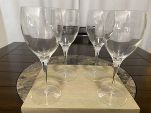 Luigi Bormioli Set of 4 20.25 Oz. Wine Stemware Glasses 9.25" Signed Italy - Picture 1 of 11
