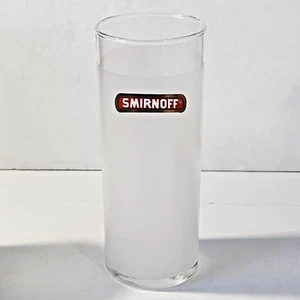 Smirnoff Vodka 10 oz. Hi-Ball Frosted Drinking Glass 6" Tall - Picture 1 of 5