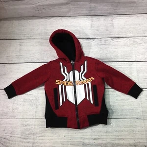 Marvel Comics Amazing Spiderman Puff Kapuzen Reißverschluss Kinder Sweatshirt Gr. 2T rot R12 - Bild 1 von 12