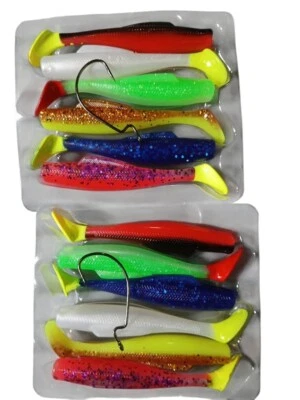 fishing lure soft silicone 80mm  5gram elastic material 12pcs - Image 1 of 4