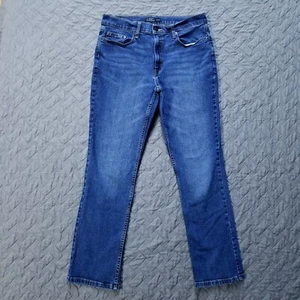 Member's mark Jeans Mens 32x30 Blue Straight Fit Premium Stretch Dark Wash Denim - Picture 1 of 12