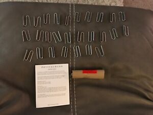 New Set of (27) Pottery Barn Drapery Hooks 1.5 In Silver Color Metal  