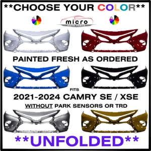 NEW FRONT BUMPER FOR 2021-2024 CAMRY SE XSE *CHOOSE YOUR COLOR* TO1000471 - Picture 1 of 6