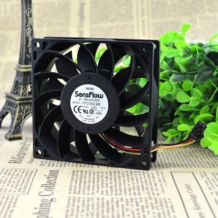 1pc Delta FFC0924B fan 90*90*25mm 24V 0.60A 3pin - Image 1 of 1