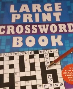 Crossword Puzzles - A4 Large Print Puzzle Books & Answers Trivia Fun All Ages - Picture 1 of 2