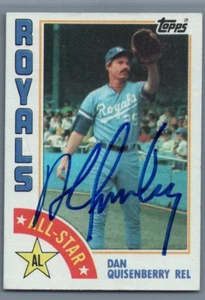 1984 Topps - All-Star #407 Dan Quisenberry Hand Signed Autographed Baseball Card - Imagen 1 de 2
