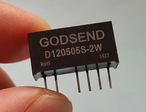DC-DC Converter Isolated Power In 10V-16V Double Out 5V 120505 2W 200mA UL - Picture 1 of 4