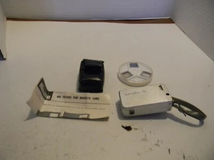 VTG MINOLTA 16 MINI CAMERA JAPAN W/3 EXTRA FILTERS CASE PAPER USED WORKS - Picture 1 of 8